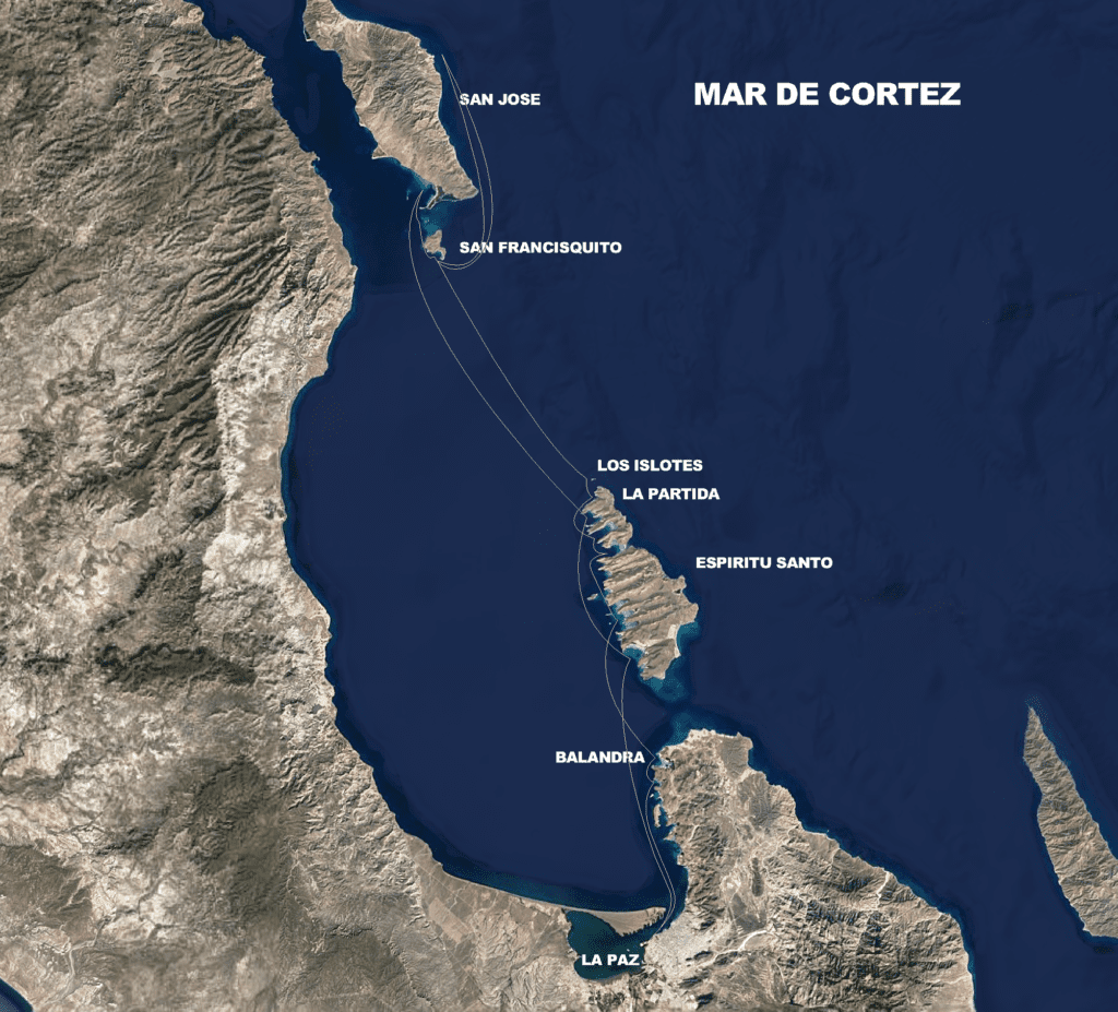 itinerario Yate Mar de Cortés